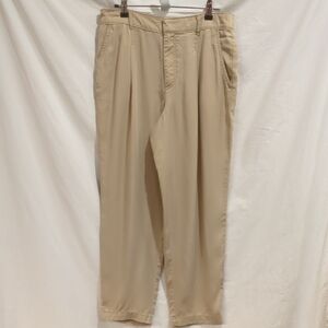 LOFT | Soft Pleated Elastic Back Pants Lyocell Pockets Weekend | M